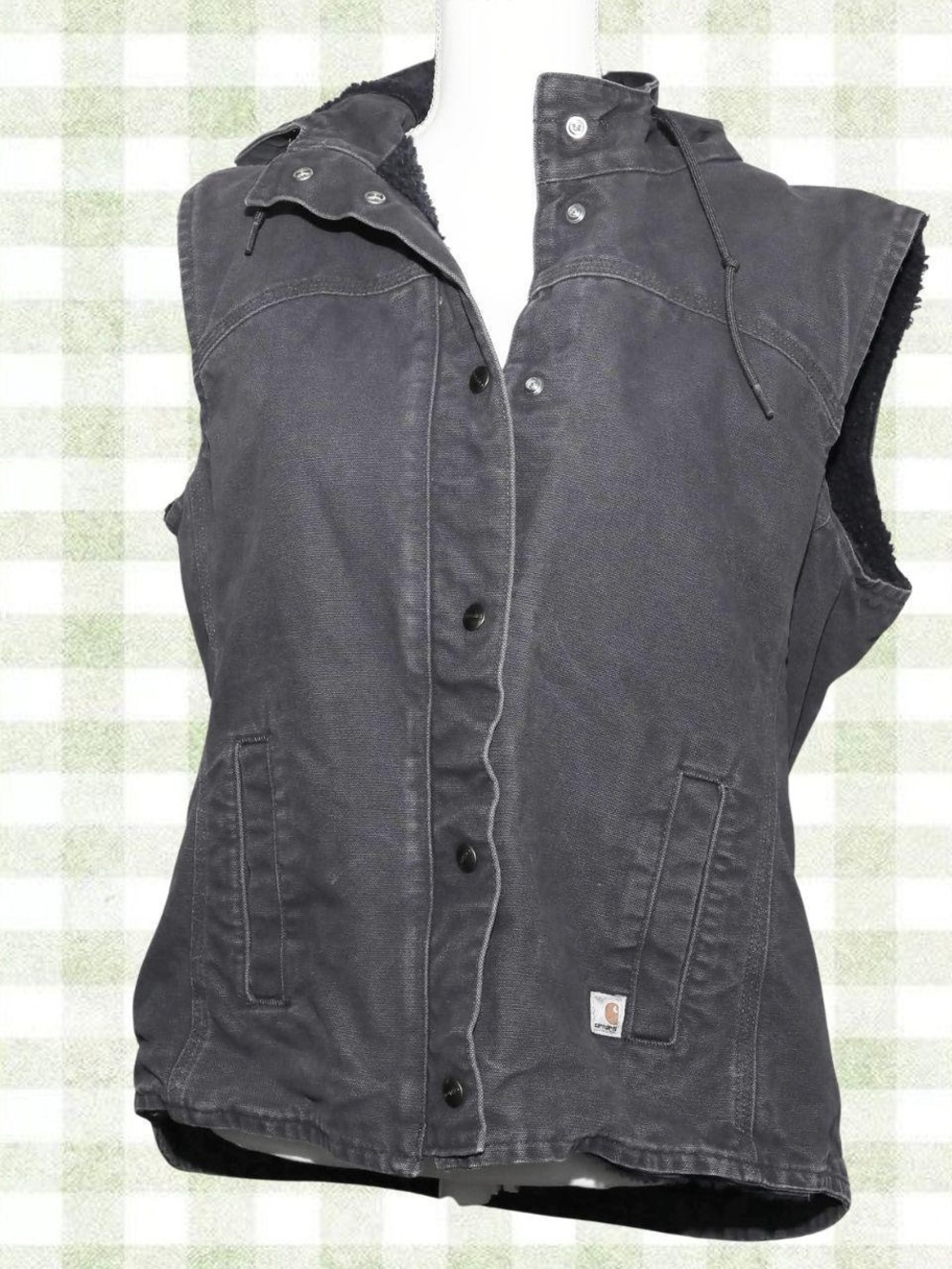 Carhartt Women’s Black Hooded Vest Jacket